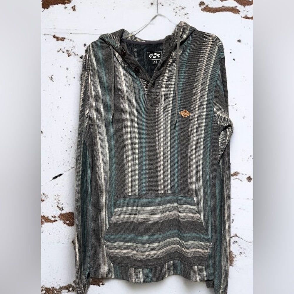 Vintage Billabong Rancho Pullover Aztec Design Hoodie Mens Size Medium